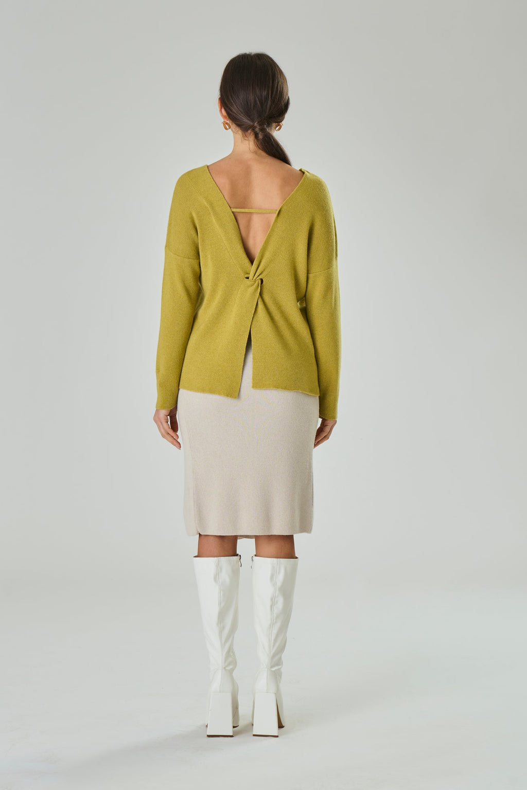 Maglia in misto Cashmere con incrocio sul retro - Andrea-3