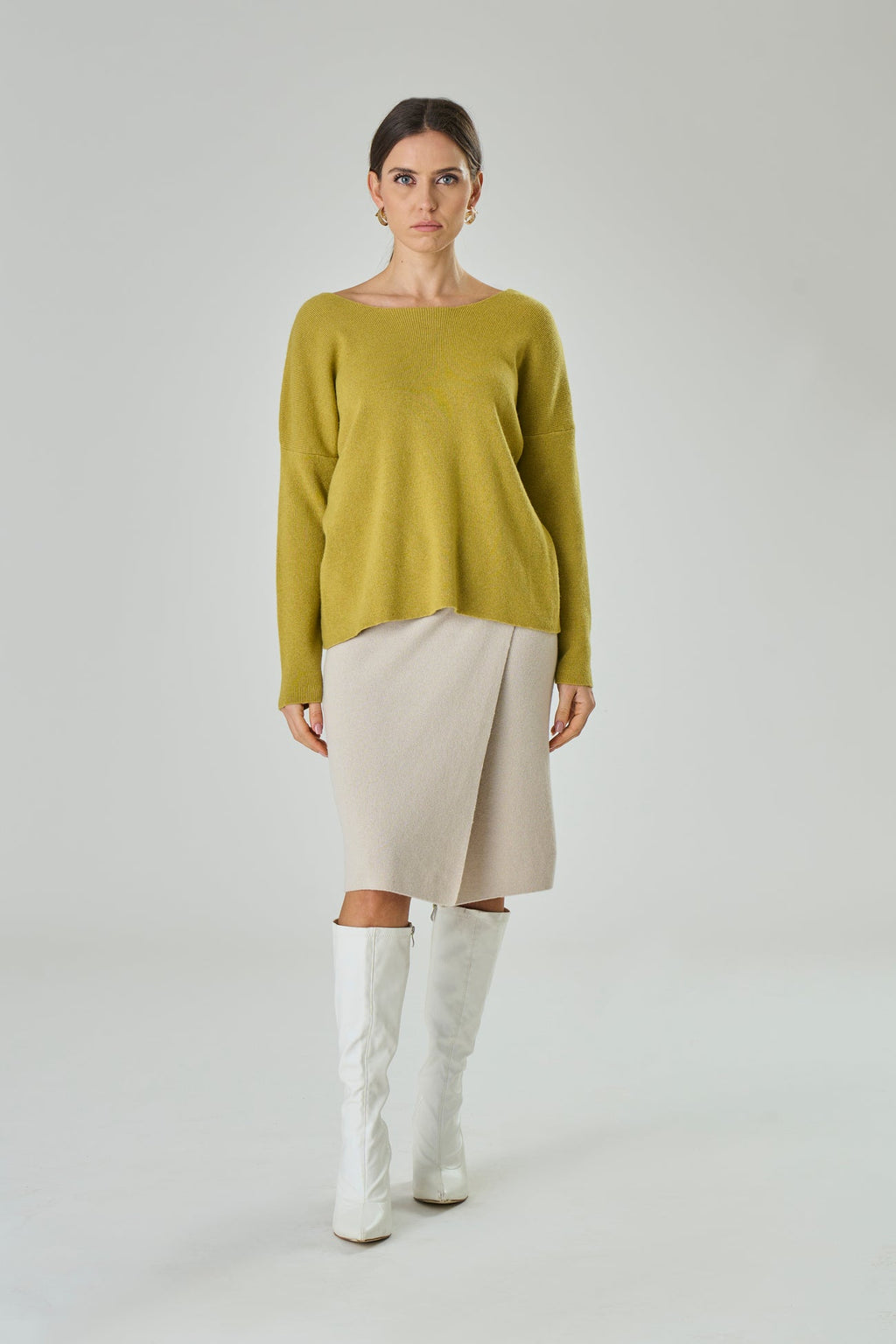 Maglia in misto Cashmere con incrocio sul retro - Andrea-4