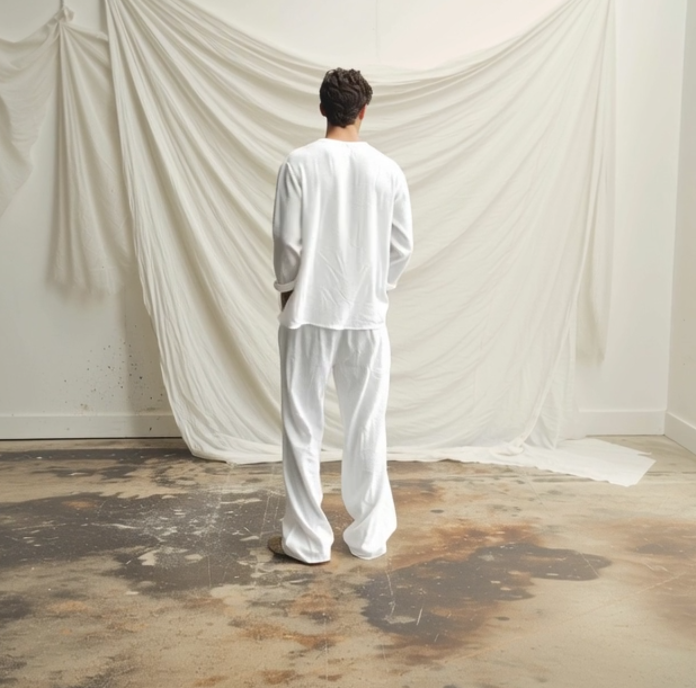 Set Lino Coordinato Camicia e Pantalone Uomo