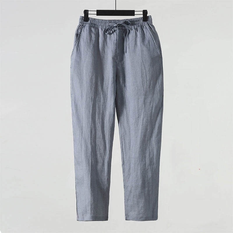 Pantaloni di Lino alla Caviglia